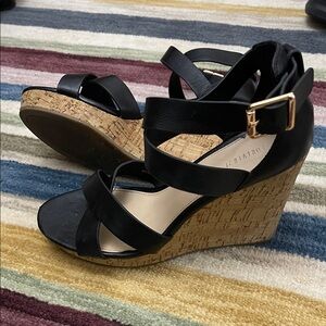 Forever 21 Black Cork Wedges